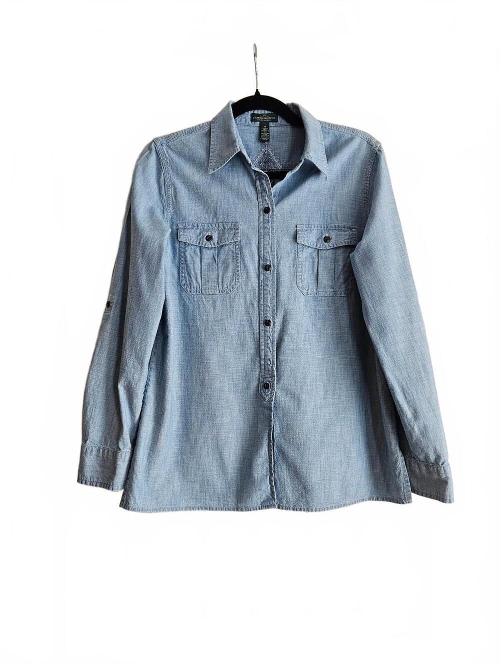 Lauren Jeans Co. Southwestern-Inspired Chambray Button-Down Shirt-M-Vintage Wear